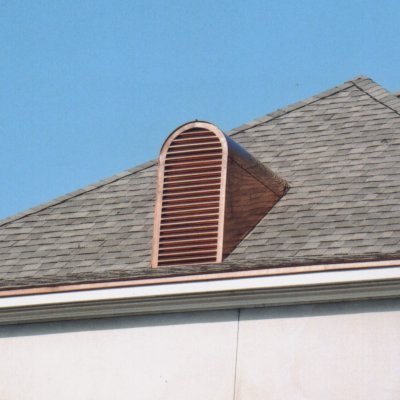 Custom Copper Dormer Vents, Half Round Roof Vents